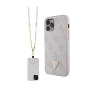 Custodia Guess Crossbody 4G Metal Logo Rosa - iPhone 12 / 12 Pro