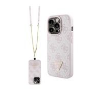 Custodia Guess Crossbody 4G Metal Logo Rosa - iPhone 15 Pro