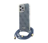 Custodia Guess Crossbody Cord 4G Print Blu - iPhone 15 Pro Max