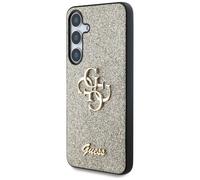 Custodia Guess Fixed Glitter Big 4G Metal Logo per Samsung Galaxy S25 oro - Nouvo