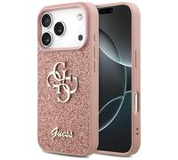 Custodia Guess Fixed Glitter Big 4G per iPhone 17 Pro rosa - Nouvo