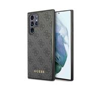 Custodia Guess Galaxy S22 Ultra, Grigio - 4G Metal Gold Logo Custodia rigida
