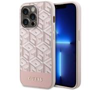 Custodia Guess GCube Stripes per iPhone 14 Pro MagSafe, rosa - Nouvo