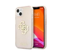 Guess GUHCP13SPCUGL4GGO - Custodia per iPhone13 Mini 5,4", con Glitter 4G, Colore: Oro