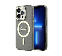 Custodia Guess Glitter Gold MagSafe Black - iPhone 14 Pro