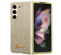 Custodia Guess Glitter Script Gold per Samsung Galaxy Z Fold5.