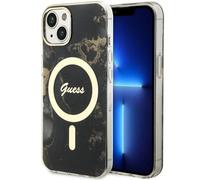 Custodia Guess Golden Marble MagSafe per iPhone 14, nera - Nouvo
