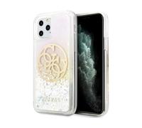 Custodia Guess Gradient Liquid Glitter Circle Logo Bianco - iPhone 11 Pro Max