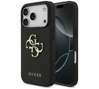 Custodia Guess Grained Big 4G & Classic Logo per iPhone 17 Pro nero - Nouvo