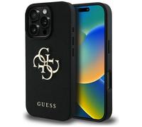 Custodia Guess Grained Big 4G Logo Small Classic Logo per iPhone 16 Pro nera - Nouvo