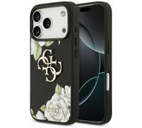 Custodia Guess Grained Roses & Big 4G Logo per iPhone 17 Pro czarny - Nouvo