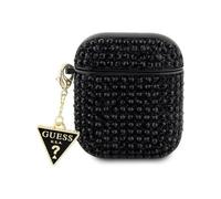 Guess GUA2HDGTPK - Custodia per AirPods 1/2, con strass, colore: Nero