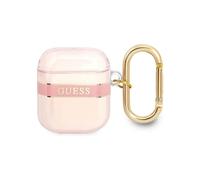 Custodia Guess GUA2HHTSP, Logo glitterato rosa - AirPods