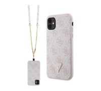 Custodia Guess GUHCN61P4TDSCPP Crossbody 4G Metal Logo Rosa - iPhone 11 / XR