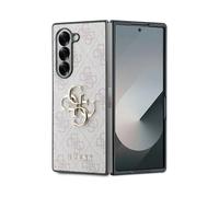 Custodia Guess GUHCZFD64GMGPI in pelle 4G Logo in metallo rosa - Galaxy Z Fold6