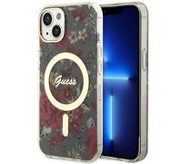 Custodia Guess Hardcase Flower MagSafe per iPhone 14, verde
