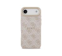 Custodia Guess in ecopelle rosa con MagSafe e logo classico per iPhone Air
