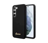 Custodia Guess in silicone con logo in metallo, nero - Galaxy S23