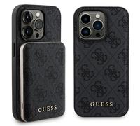 Custodia Guess iPhone 14 Pro nera rigida MagSafe con power bank 5000 mAh