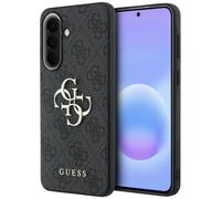 Custodia Guess Leather 4G Metal Logo per Samsung Galaxy A57 5G nera