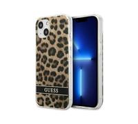 Custodia Guess Leopard Electro Stripe Brown - iPhone 13 Mini