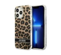 Custodia Guess Leopard Electro Stripe Brown - iPhone 13 Pro