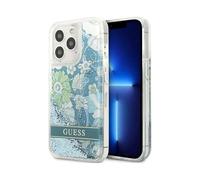 Custodia Guess Liquid Glitter Flower Blue Green - iPhone 13 Pro