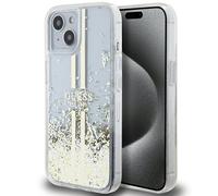 Custodia Guess Liquid Glitter Gold Stripes per iPhone 15 Plus