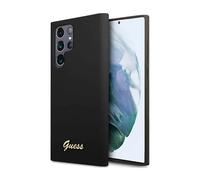 Custodia Guess Liquid Silicone Metal Logo Negru, nero - Galaxy S23 Ultra