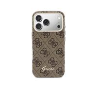Custodia Guess Logo Script Marrone Protezione Completa per iPhone 17 Pro Max