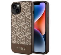Custodia Guess GCube Stripes per iPhone 14 Plus MagSafe, marrone - Nouvo