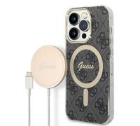 Custodia Guess MagSafe nera per iPhone 14 Pro.