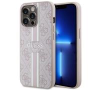 Custodia Guess MagSafe per iPhone 13 Pro con strisce rosa