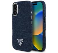 Custodia MagSafe Guess Denim Triangle Logo per iPhone 16 blu - Nouvo