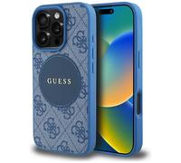 Custodia MagSafe Guess 4G Circle Classic Logo per iPhone 16 Pro blu - Nouvo