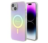 Custodia Guess IML Iridescent MagSafe per iPhone 15 Plus, rosa - Nouvo