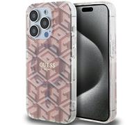 Guess Custodia GUHMP15XHGCUSTGP per iPhone 15 PRO Max 6,7 Pollici Custodia Rigida Rosa IML GCube