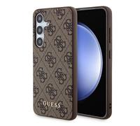 GUESS Protettiva GUHCS24SG4GFBR Cover per Samsung Galaxy S24, Marrone