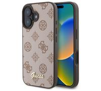 CG MOBILE Guess GUHMP16SPGPYSW - Custodia rigida per iPhone 16 6.1", colore: Marrone