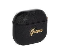 Custodia Guess per AirPods 3 GUA3SASMK, nero - Saffiano Script Metal