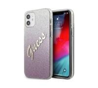 Custodia Guess per iPhone 12 Mini, rosa - Glitter Gradient Script
