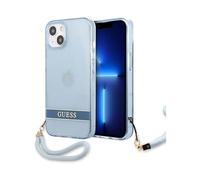 Custodia Guess per iPhone 13 Mini GUHCP13SHTSGSB, Blu - Custodia rigida traslucida Stap