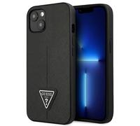 Custodia Guess per iPhone 13 mini Saffiano Triangle nera - Nouvo