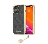 Custodia Guess per iPhone 13 Pro, grigio - Collezione Charms 4G