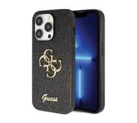 Custodia Guess per iPhone 14 Pro Max, nera - Glitter Script Big 4G
