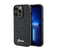 Custodia Guess per iPhone 14 Pro, nera - Disco Metal Script