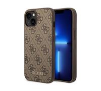 GUESS GUHCP15MG4GFBR - Custodia rigida per iPhone 15 Plus 6,7", colore: Marrone