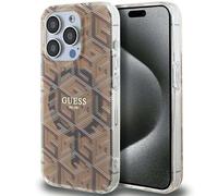 Custodia Guess per iPhone 15 Pro Max 6,7 marrone Custodia rigida IML GCube MagSafe - Nouvo