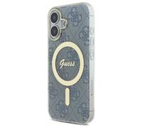 Custodia Guess per iPhone 16 6,1 blu Custodia rigida IML 4G MagSafe - Nouvo