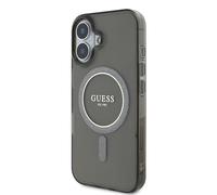 Custodia Guess per iPhone 16 Plus 6,7 nero custodia rigida IML Glitter Circle MagSafe - Nouvo